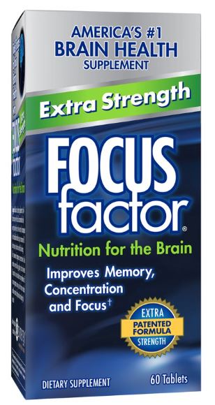 Focus Factor Brain Health Supplement Bottle.