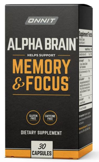 Alpha BRAIN Supplement Box and Bottle.